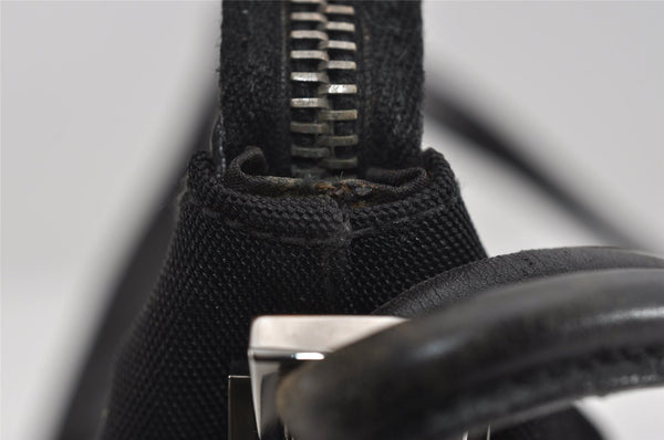 Authentic GUCCI Vintage Shoulder Bag Purse Nylon Leather 0013766 Black  1608I