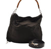 Authentic GUCCI Vintage Bamboo 2Way Shoulder Tote Bag Nylon Leather Brown 1609I