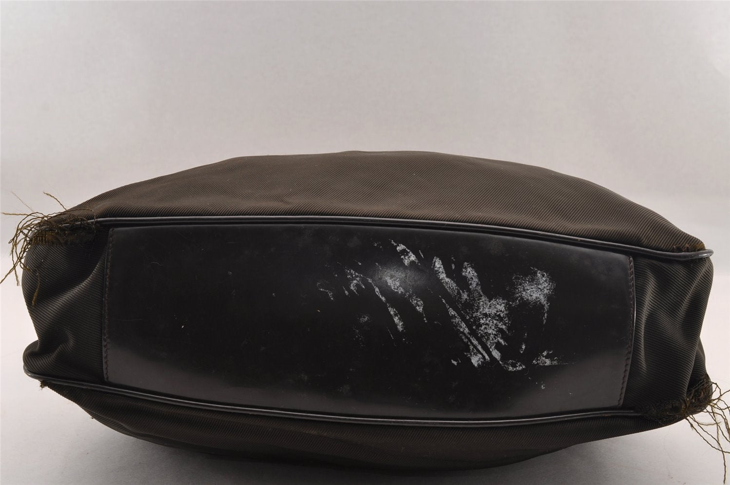 Authentic GUCCI Vintage Bamboo 2Way Shoulder Tote Bag Nylon Leather Brown 1609I