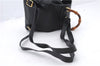 Authentic GUCCI Bamboo Backpack Leather Black 1610D