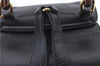 Authentic GUCCI Bamboo Backpack Leather Black 1610D