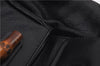 Authentic GUCCI Bamboo Backpack Leather Black 1610D