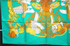 Authentic HERMES Carre 90 Scarf "chapeau" Silk Green Box 1610E