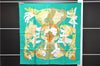 Authentic HERMES Carre 90 Scarf "chapeau" Silk Green Box 1610E