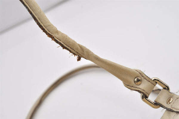 Authentic GUCCI Guccissima Shoulder Tote Bag GG Leather 197953 White 1610I