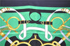 Authentic HERMES Carre 90 Scarf "Eperon d'or" Silk Navy Box 1611E