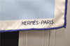 Authentic HERMES Carre 90 Scarf Square Motif Silk Blue Multicolor Box 1612E