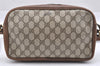 Authentic GUCCI Shoulder Cross Body Bag Purse GG PVC Leather Brown 1612I