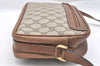 Authentic GUCCI Shoulder Cross Body Bag Purse GG PVC Leather Brown 1612I