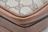 Authentic GUCCI Shoulder Cross Body Bag Purse GG PVC Leather Brown 1612I