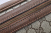 Authentic GUCCI Shoulder Cross Body Bag Purse GG PVC Leather Brown 1612I