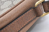 Authentic GUCCI Shoulder Cross Body Bag Purse GG PVC Leather Brown 1612I