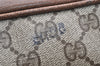 Authentic GUCCI Shoulder Cross Body Bag Purse GG PVC Leather Brown 1612I