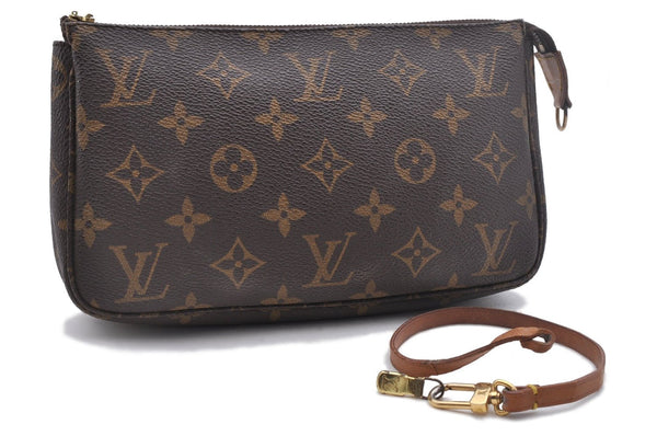 Authentic Louis Vuitton Monogram Pochette Accessoires Pouch M51980 LV Junk 1613D