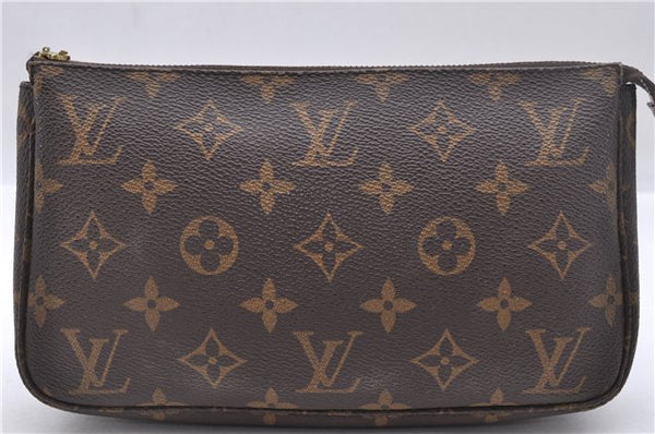 Authentic Louis Vuitton Monogram Pochette Accessoires Pouch M51980 LV Junk 1613D