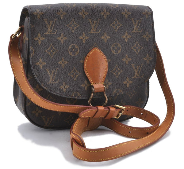 Auth Louis Vuitton Monogram Saint Cloud GM Shoulder Cross Bag M51242 LV 1614D