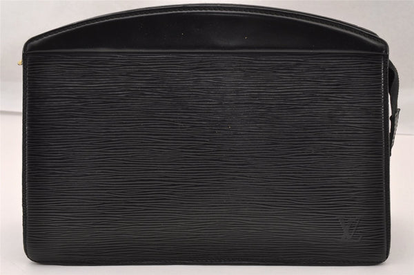 Authentic Louis Vuitton Epi Trousse Crete Clutch Bag Black M48402 LV Junk 1615I