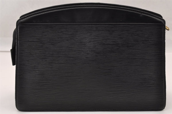 Authentic Louis Vuitton Epi Trousse Crete Clutch Bag Black M48402 LV Junk 1615I