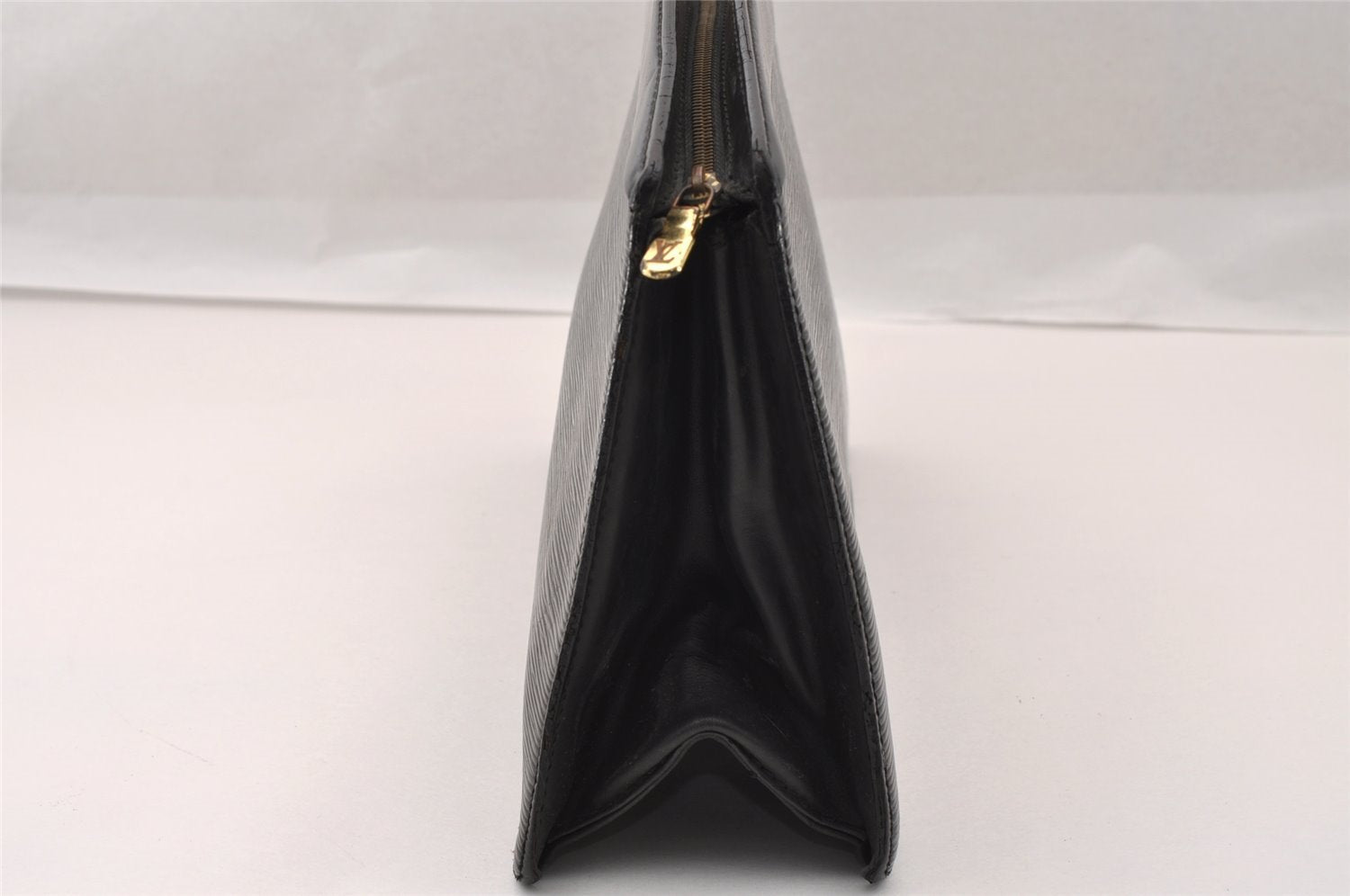 Authentic Louis Vuitton Epi Trousse Crete Clutch Bag Black M48402 LV Junk 1615I
