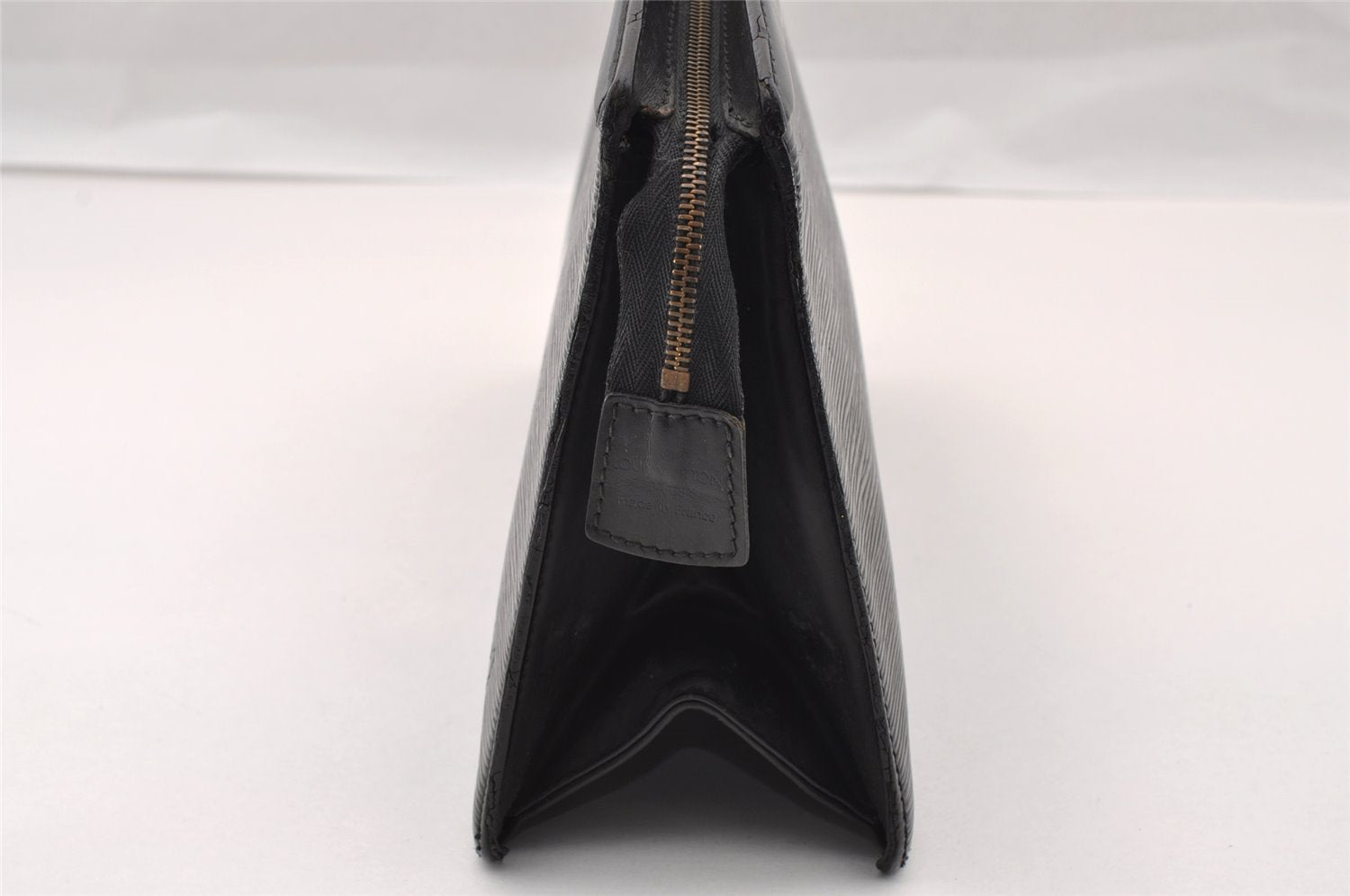 Authentic Louis Vuitton Epi Trousse Crete Clutch Bag Black M48402 LV Junk 1615I