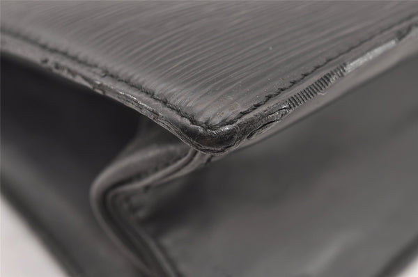 Authentic Louis Vuitton Epi Trousse Crete Clutch Bag Black M48402 LV Junk 1615I