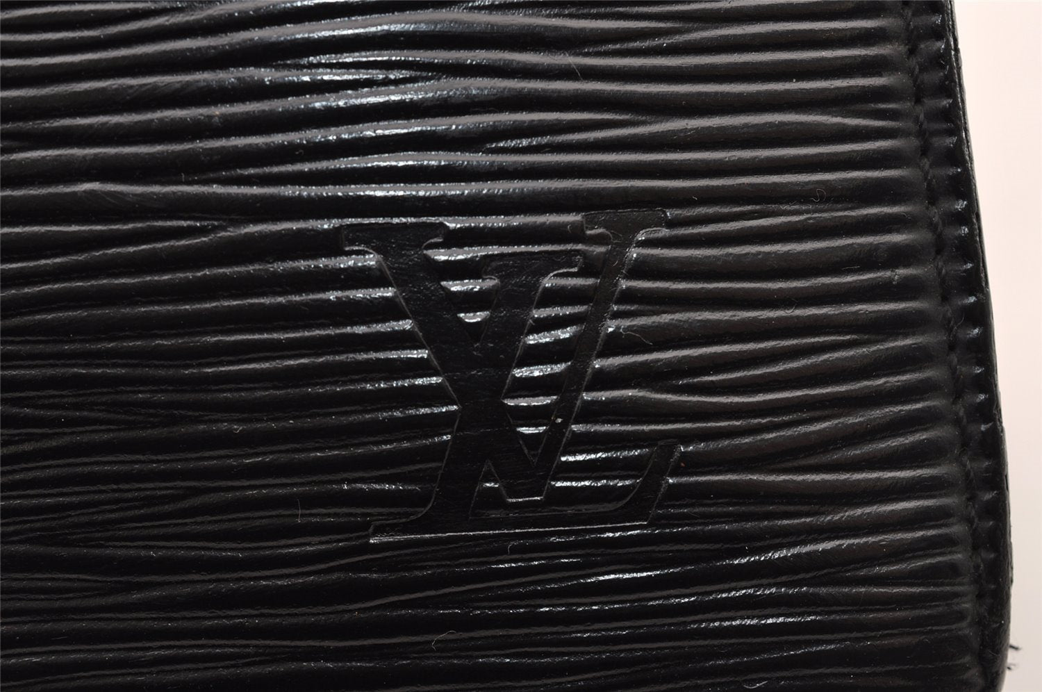 Authentic Louis Vuitton Epi Trousse Crete Clutch Bag Black M48402 LV Junk 1615I