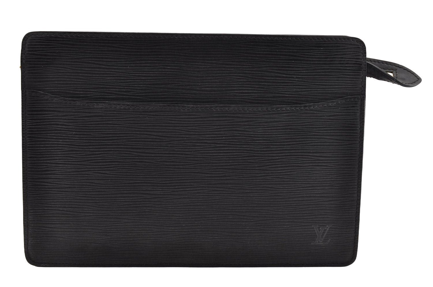 Authentic Louis Vuitton Epi Pochette Homme Clutch Hand Bag Black M52522 LV 1616I