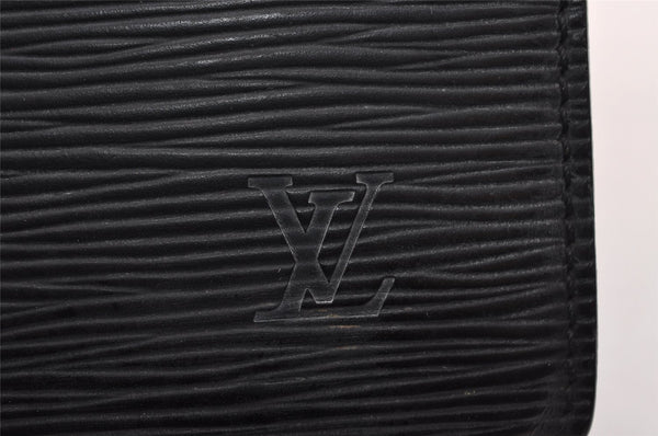 Authentic Louis Vuitton Epi Pochette Homme Clutch Hand Bag Black M52522 LV 1616I