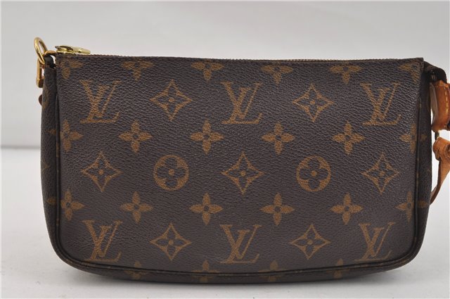 Authentic Louis Vuitton Monogram Pochette Accessoires Pouch M51980 LV 1617E