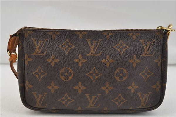 Authentic Louis Vuitton Monogram Pochette Accessoires Pouch M51980 LV 1617E