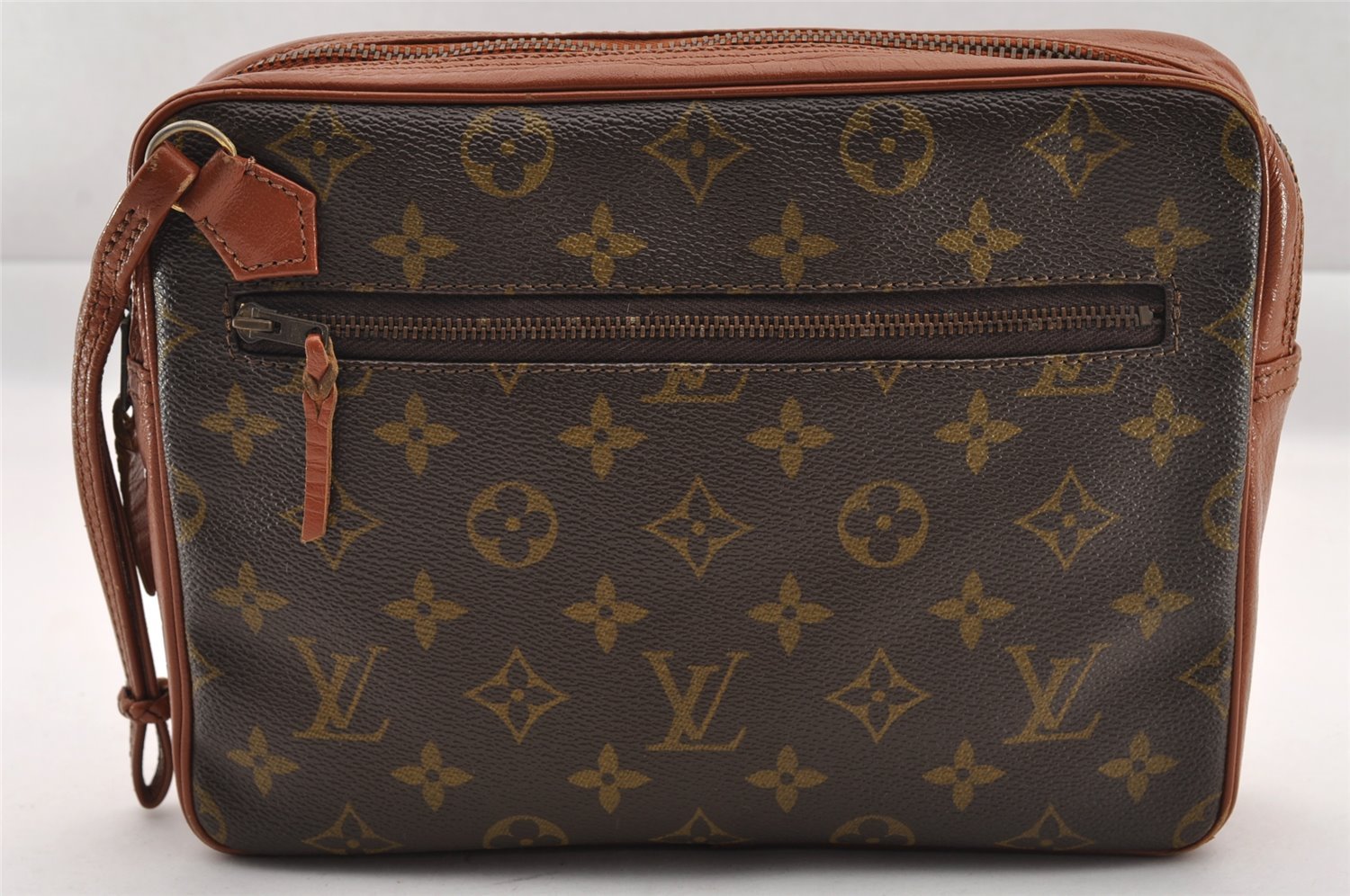 Authentic Louis Vuitton Monogram Pochette Sport Clutch Hand Bag Old Model 1617I