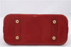 Authentic Louis Vuitton Vernis Alma PM Hand Bag Red M90096 LV 1618D