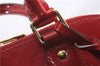 Authentic Louis Vuitton Vernis Alma PM Hand Bag Red M90096 LV 1618D