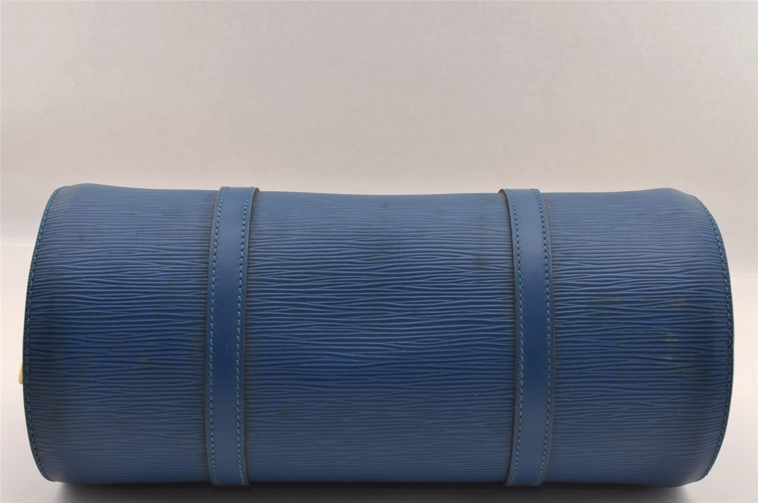 Authentic Louis Vuitton Epi Soufflot Hand Bag Blue M52225 LV 1618I