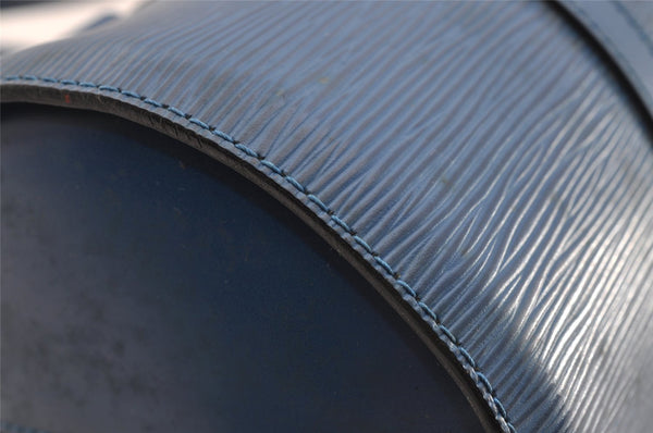 Authentic Louis Vuitton Epi Soufflot Hand Bag Blue M52225 LV 1618I