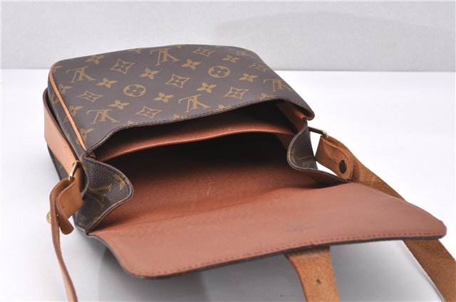 Authentic Louis Vuitton Monogram Cartouchiere MM M51253 Shoulder Cross Bag 1619F