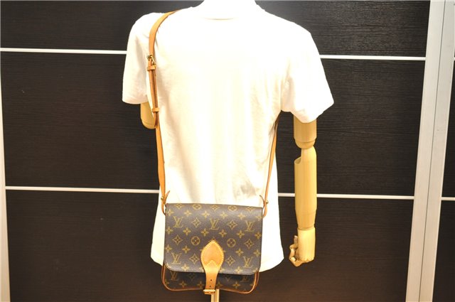 Authentic Louis Vuitton Monogram Cartouchiere MM M51253 Shoulder Cross Bag 1619F