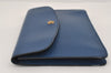 Authentic Louis Vuitton Epi Montaigne 27 Clutch Hand Bag Blue M52655 LV 1619I