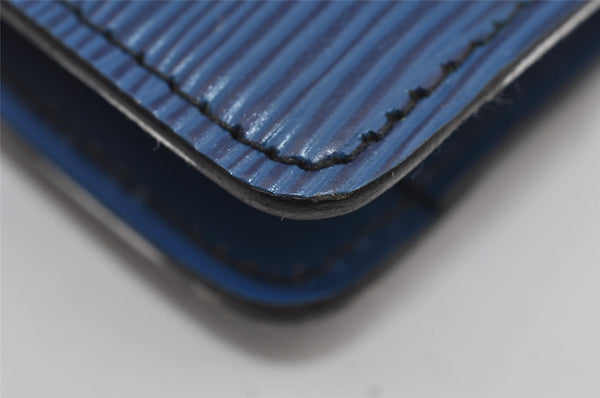 Authentic Louis Vuitton Epi Montaigne 27 Clutch Hand Bag Blue M52655 LV 1619I