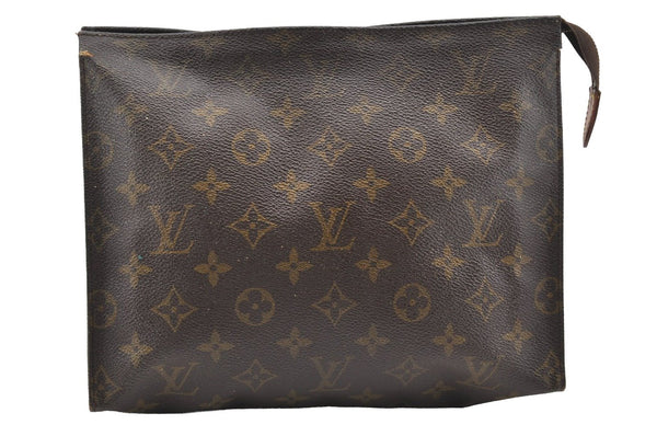 Auth Louis Vuitton Monogram Poche Toilette 26 M47542 Cosmetics Pouch Junk 1620I