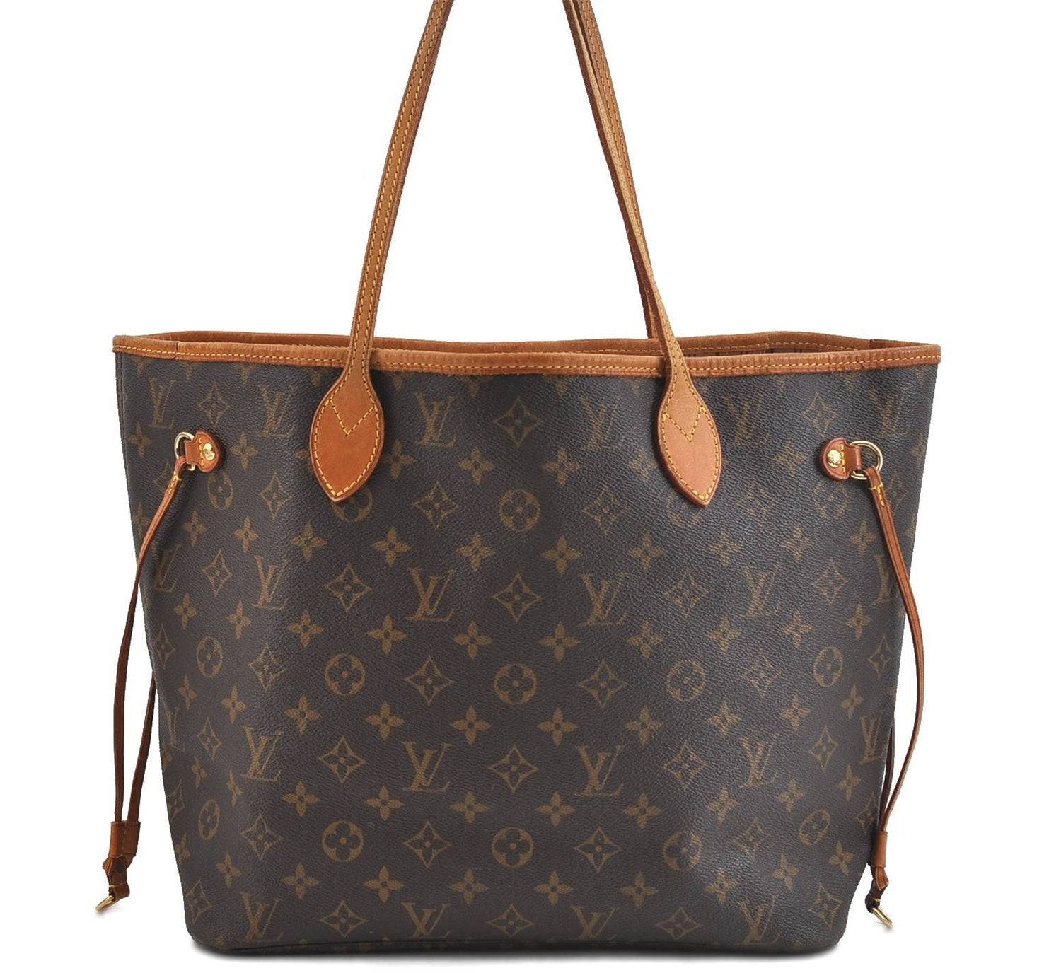 Authentic Louis Vuitton Monogram Neverfull MM Tote Bag M40156 LV 1621D