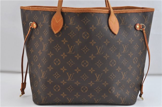 Authentic Louis Vuitton Monogram Neverfull MM Tote Bag M40156 LV 1621D