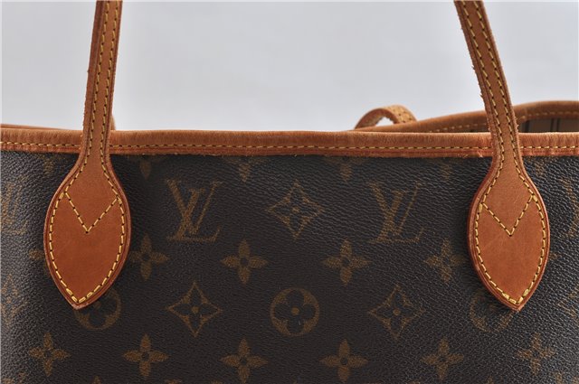 Authentic Louis Vuitton Monogram Neverfull MM Tote Bag M40156 LV 1621D