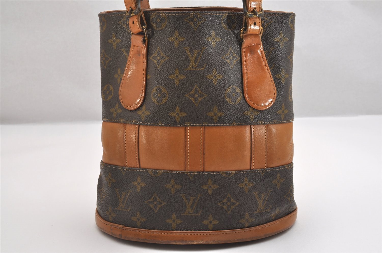 Authentic Louis Vuitton Monogram Bucket PM Shoulder Tote Bag USA Model LV 1621I