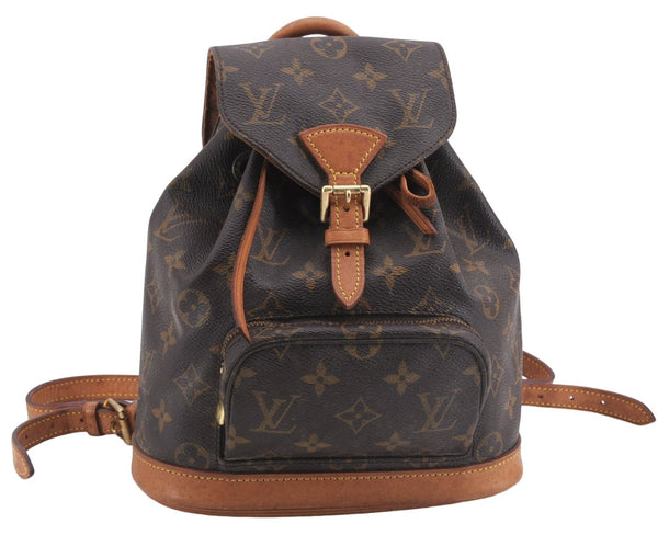 Authentic Louis Vuitton Monogram Montsouris PM Backpack M51137 LV 1622E