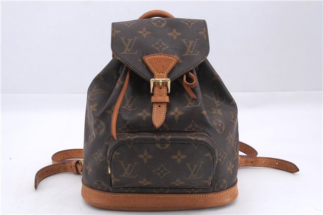 Authentic Louis Vuitton Monogram Montsouris PM Backpack M51137 LV 1622E