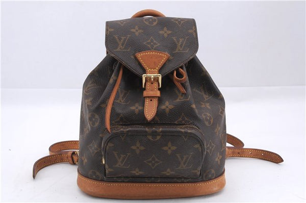 Authentic Louis Vuitton Monogram Montsouris PM Backpack M51137 LV 1622E