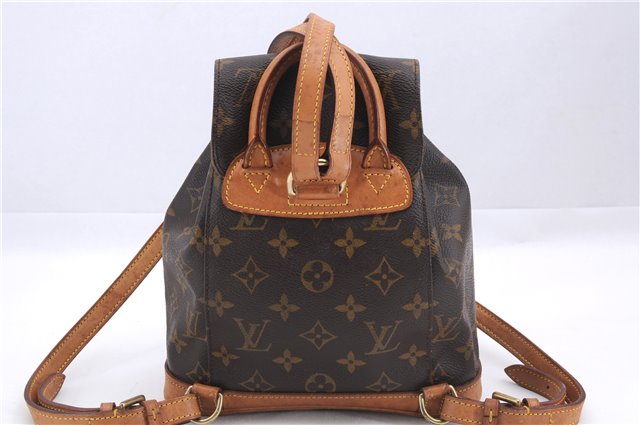 Authentic Louis Vuitton Monogram Montsouris PM Backpack M51137 LV 1622E