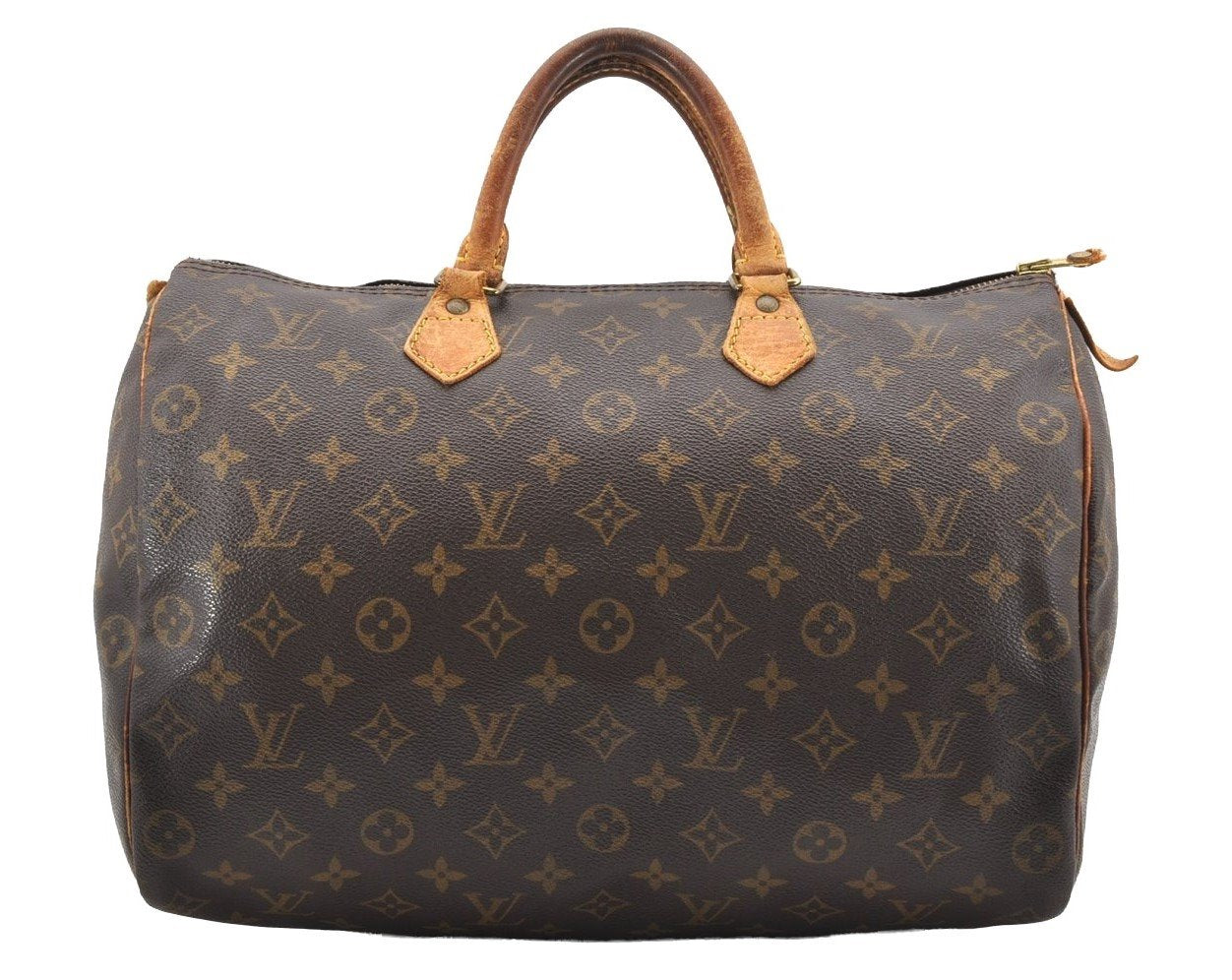 Authentic Louis Vuitton Monogram Speedy 35 Hand Boston Bag M41524 LV 1622I