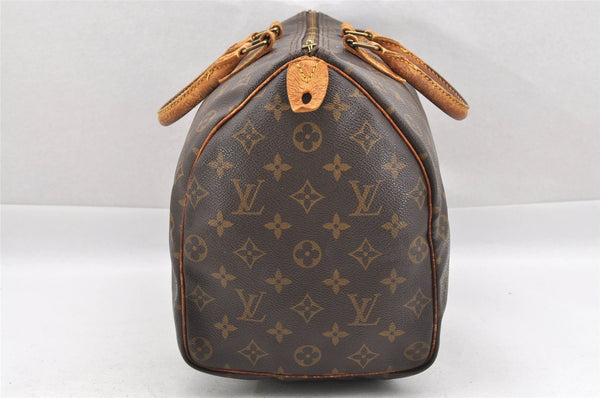 Authentic Louis Vuitton Monogram Speedy 35 Hand Boston Bag M41524 LV 1622I